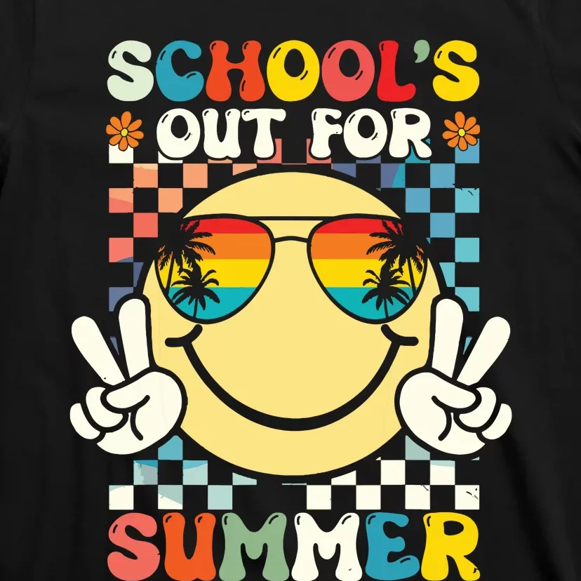 Funny Smile Wearing Sunglasses Schools Out For Summer T-Shirt