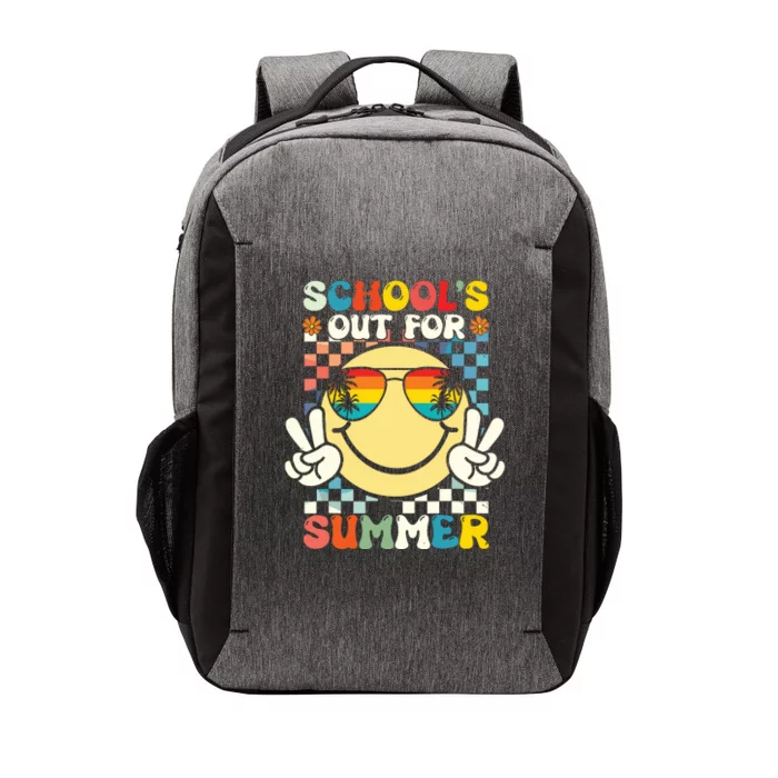 Funny Smile Wearing Sunglasses Schools Out For Summer Vector Backpack