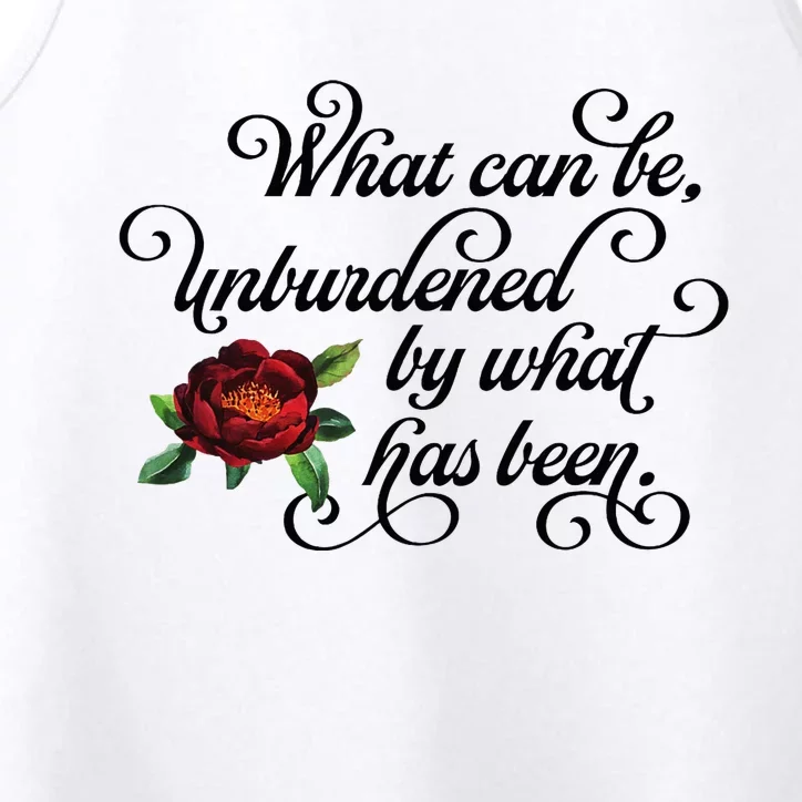 Floral Script What Can Be Unburdened By What Has Been Performance Tank