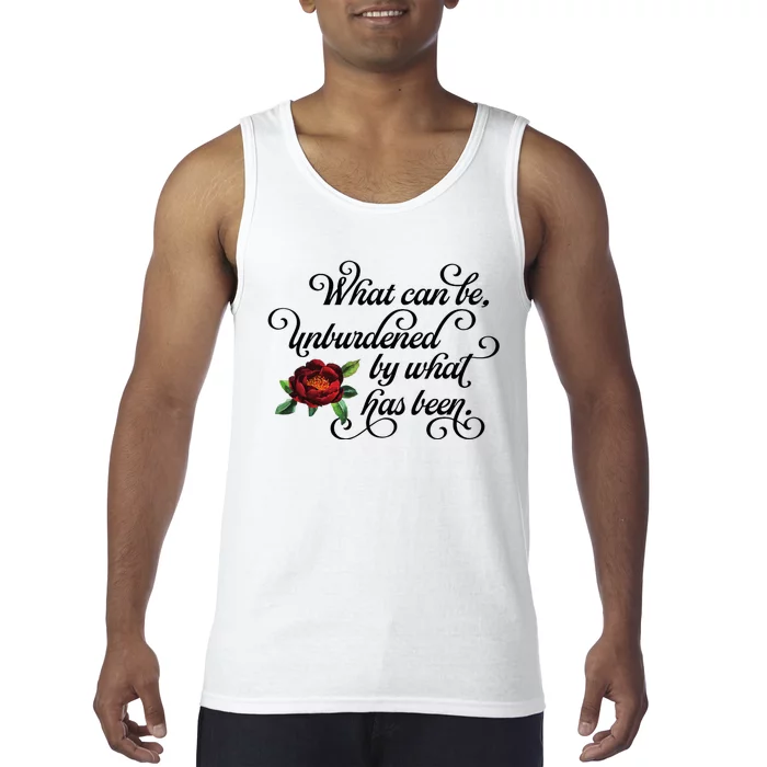 Floral Script What Can Be Unburdened By What Has Been Tank Top