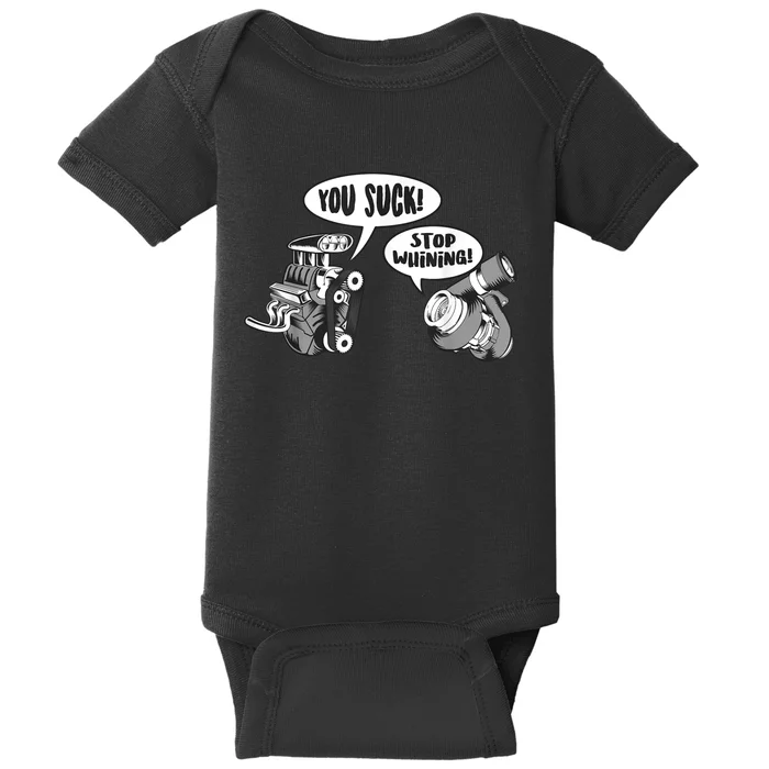 Funny Stop Whining Car Mechanic Precision Turbo For Men Baby Bodysuit