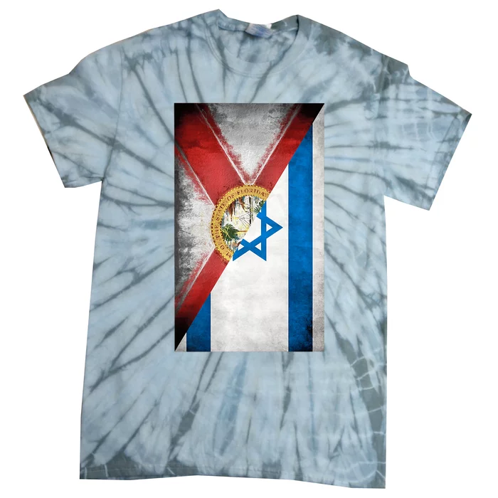 Florida Stands With Israeli Flag Florida Flag Tie-Dye T-Shirt