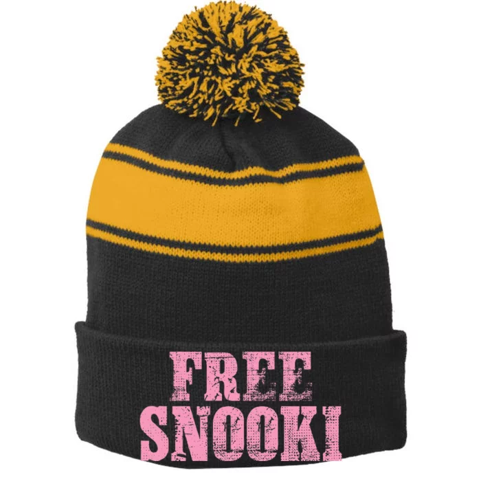 Free Snooki Weathered Stripe Pom Pom Beanie