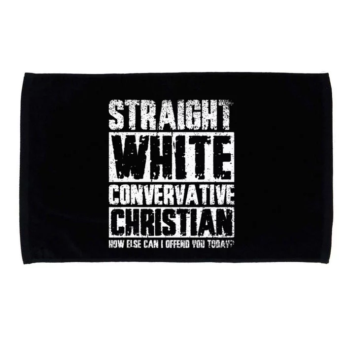 Funny Straight White Conservative Christian Microfiber Hand Towel