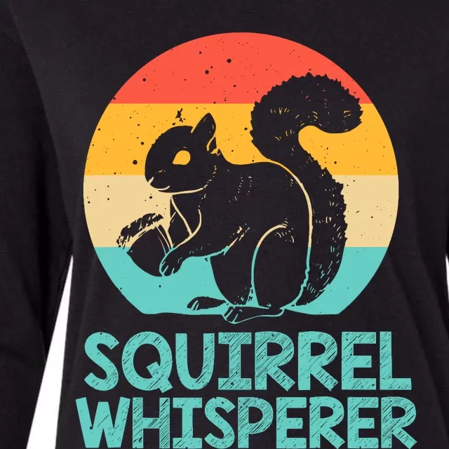 Funny Squirrel Whisperer Art Squirrel Lover Womens Cotton Relaxed Long Sleeve T-Shirt