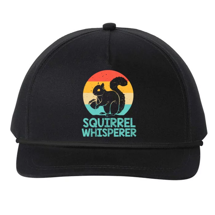 Funny Squirrel Whisperer Art Squirrel Lover Snapback Five-Panel Rope Hat