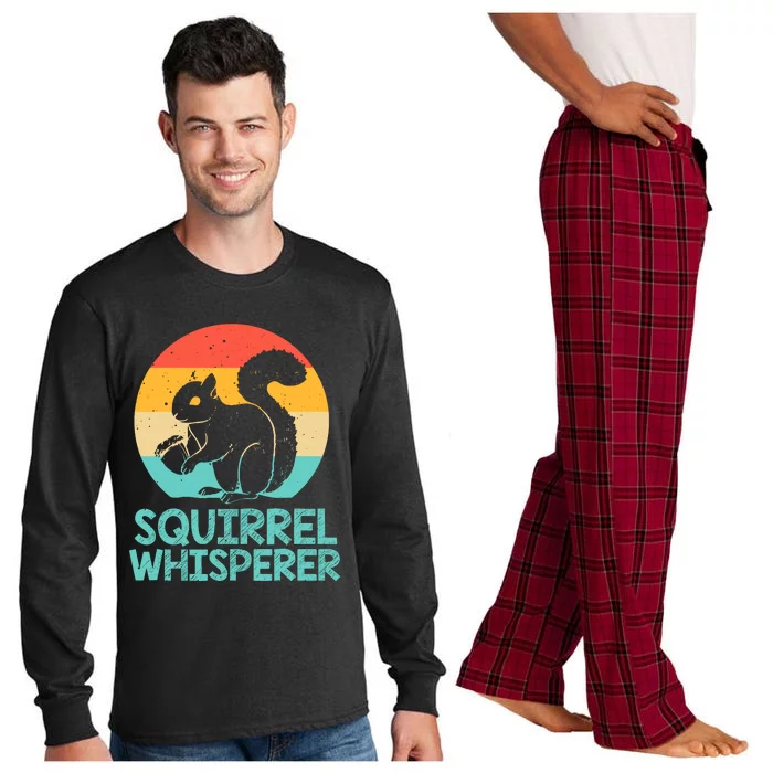 Funny Squirrel Whisperer Art Squirrel Lover Long Sleeve Pajama Set