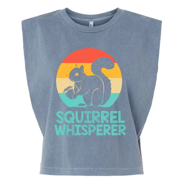 Funny Squirrel Whisperer Art Squirrel Lover Garment-Dyed Women's Muscle Tee