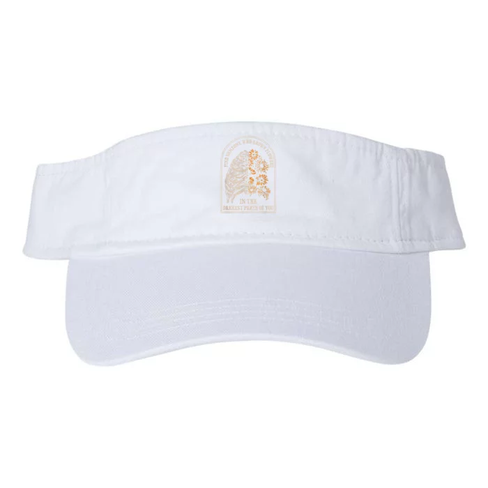 Find Someone Who Grows Flowers In The Darkest Parts Of You Valucap Bio-Washed Visor