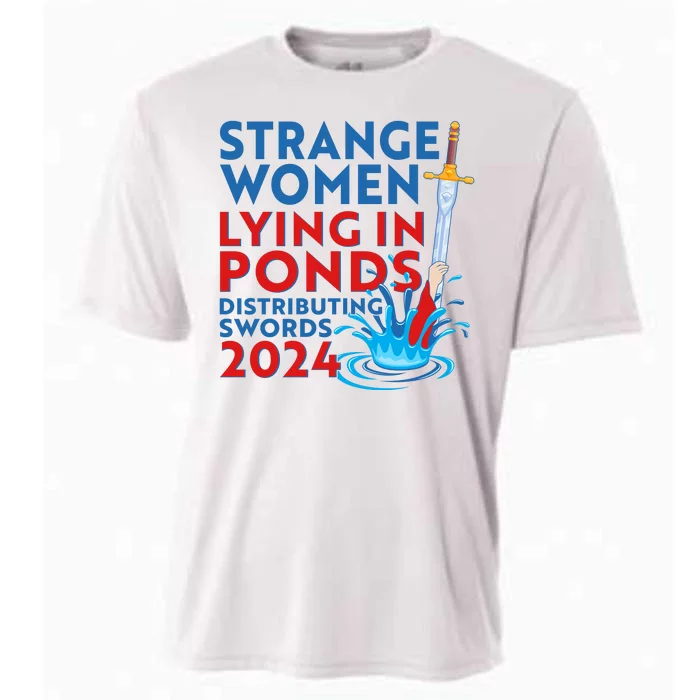 Funny Strange Women Lying In Ponds Distributing Swords 2024 Cooling Performance Crew T-Shirt