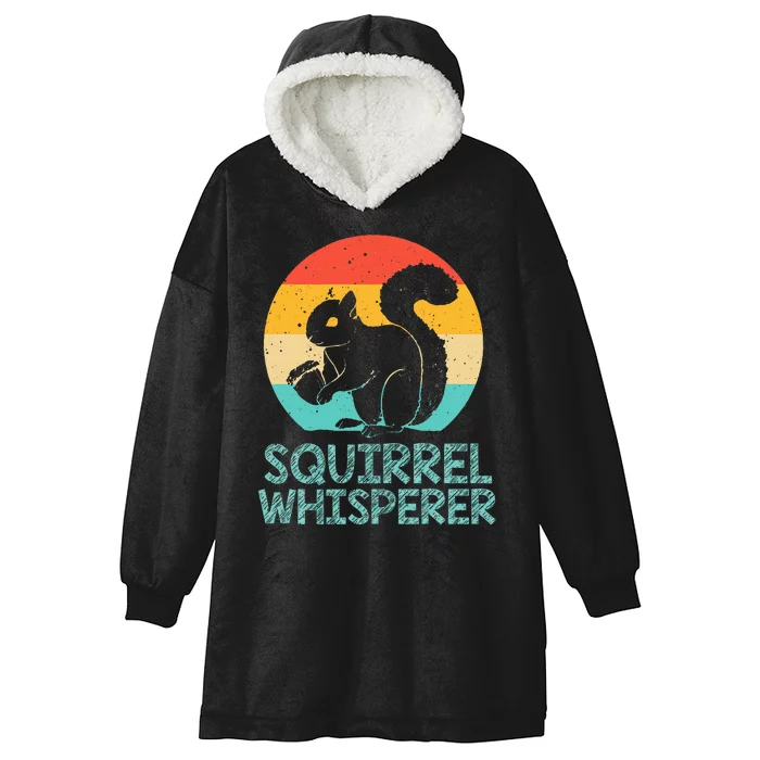 Funny Squirrel Whisperer Art Women Squirrel Lover Hooded Wearable Blanket