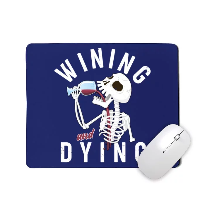 Funny Skeleton Wining And Dying Mousepad