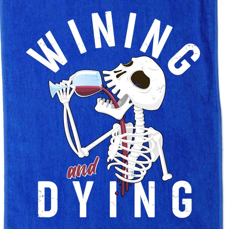 Funny Skeleton Wining And Dying Platinum Collection Golf Towel