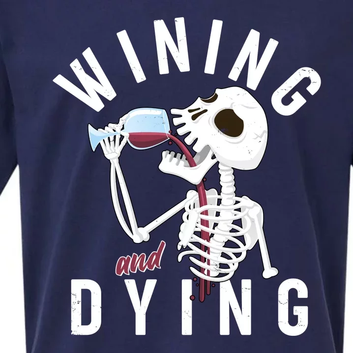 Funny Skeleton Wining And Dying Sueded Cloud Jersey T-Shirt