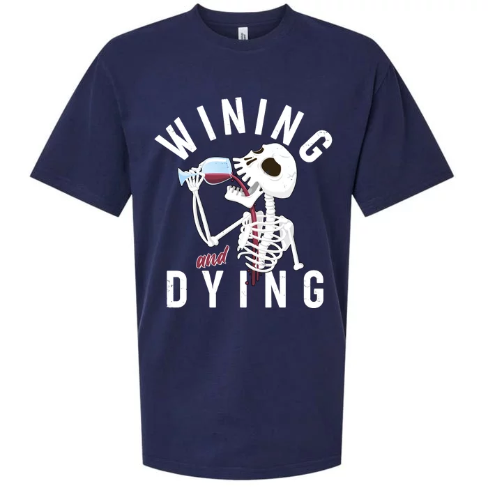 Funny Skeleton Wining And Dying Sueded Cloud Jersey T-Shirt