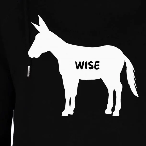 Funny Sarcastic Wise Donkey Lovers Womens Funnel Neck Pullover Hood