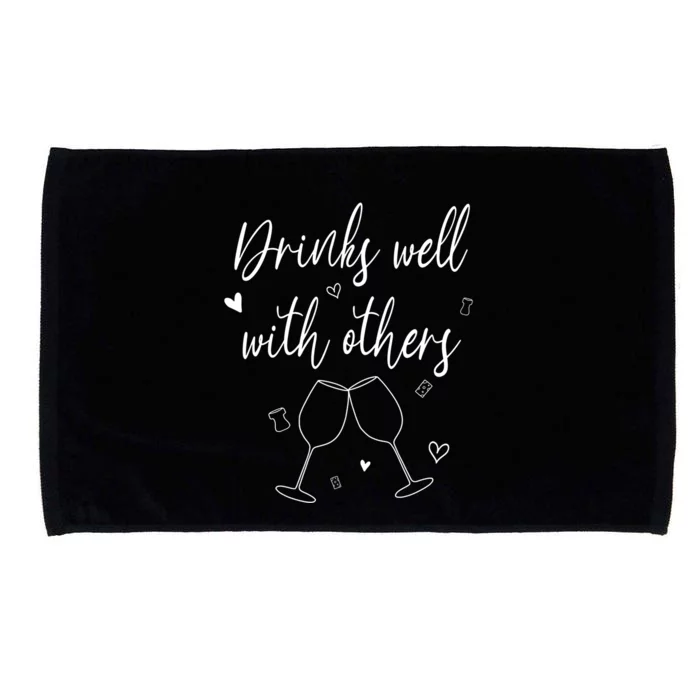 Funny S Well With Others Gift Microfiber Hand Towel