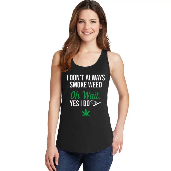 Funny Smoke Weed Marijuana Stoner Ladies Essential Tank