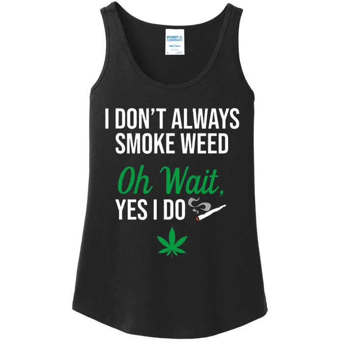 Funny Smoke Weed Marijuana Stoner Ladies Essential Tank