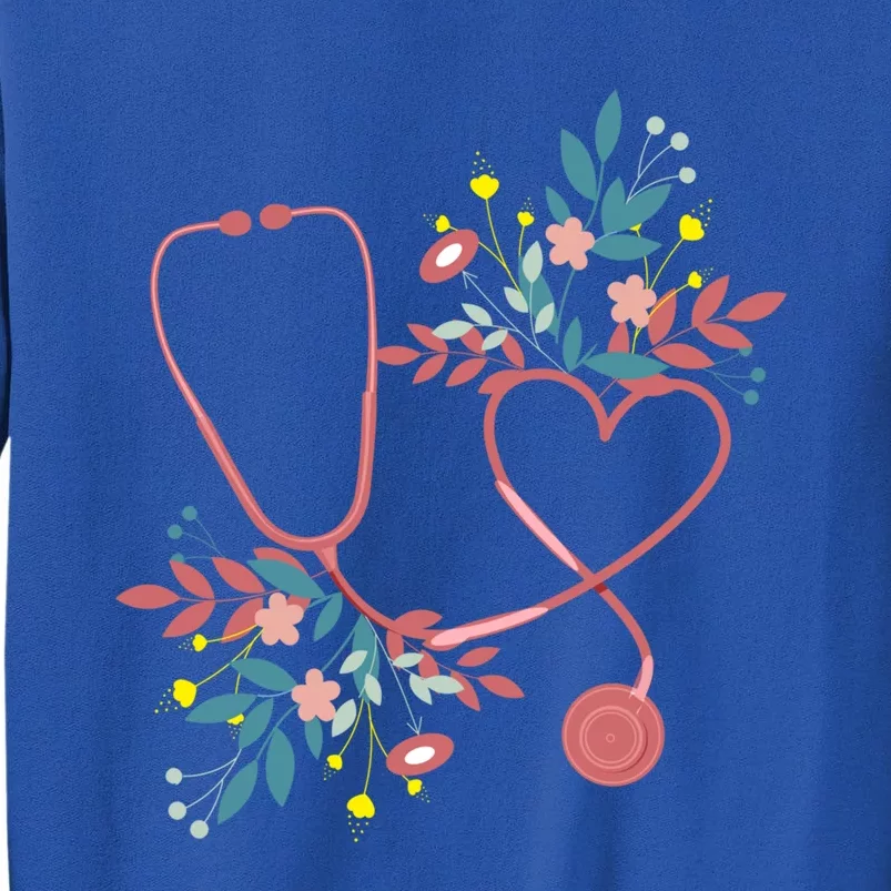 Floral Stethoscope With Heart Love Nursing Doctor Gift Sweatshirt