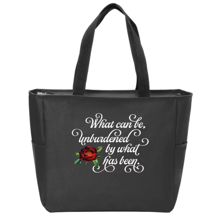 Fancy Script What Can Be Unburdened By What Has Been Zip Tote Bag