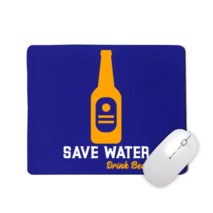 Funny Save Water Beer Dad Joke Cool Gift Mousepad