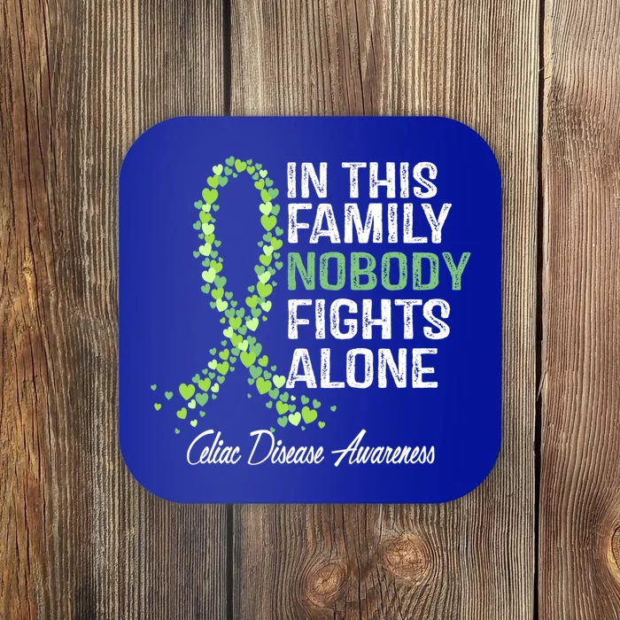 Family Support Warrior Fighter Celiac Disease Awareness Gift Coaster