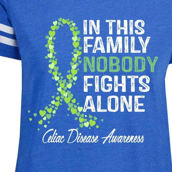 Family Support Warrior Fighter Celiac Disease Awareness Gift Enza Ladies Jersey Football T-Shirt