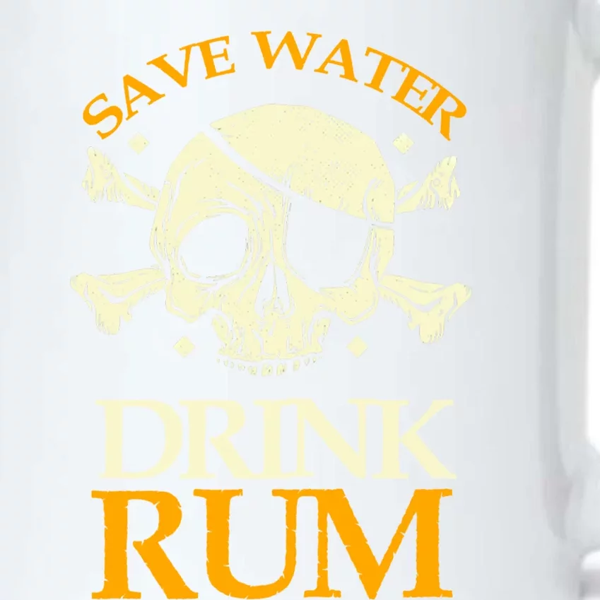 Funny Save Water Rum Skeleton Pirate Cute Gift Black Color Changing Mug