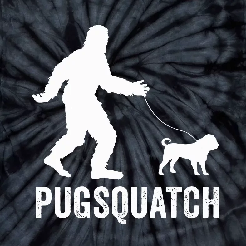 Funny Sasquatch Walking Pug Dog Bigfoot Lover Cute Pugs Gift Tie-Dye T-Shirt