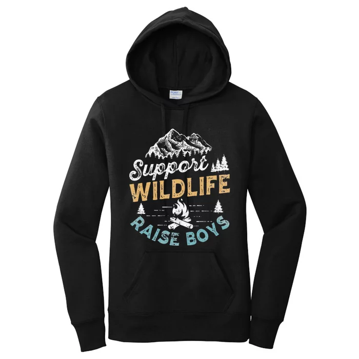 Funny Support Wildlife Raise Mom Dad Parents Women's Pullover Hoodie