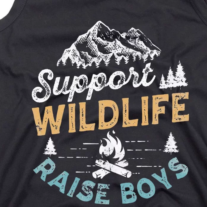 Funny Support Wildlife Raise Mom Dad Parents Tank Top