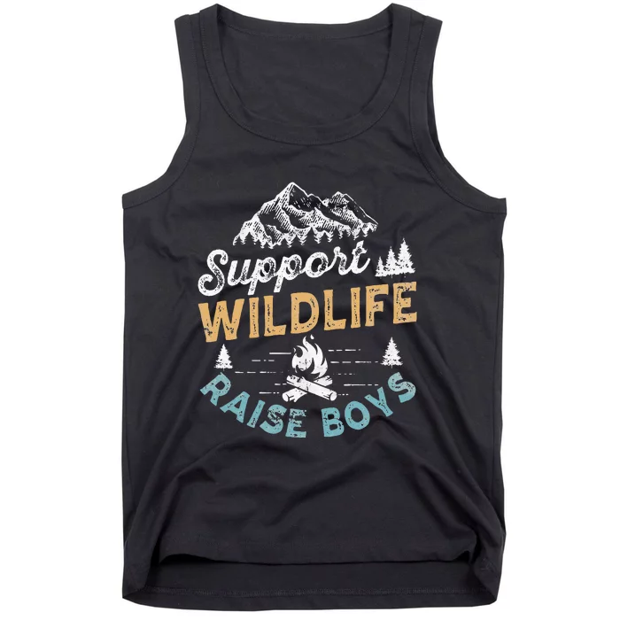 Funny Support Wildlife Raise Mom Dad Parents Tank Top