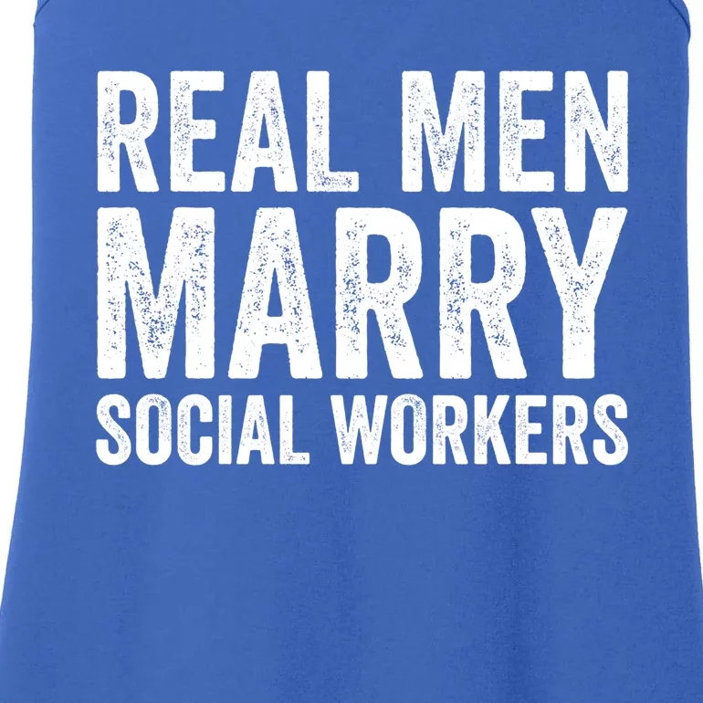 Funny Social Worker Gift Real Marry Social Workers Gift Ladies Essential Tank