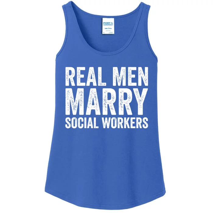 Funny Social Worker Gift Real Marry Social Workers Gift Ladies Essential Tank