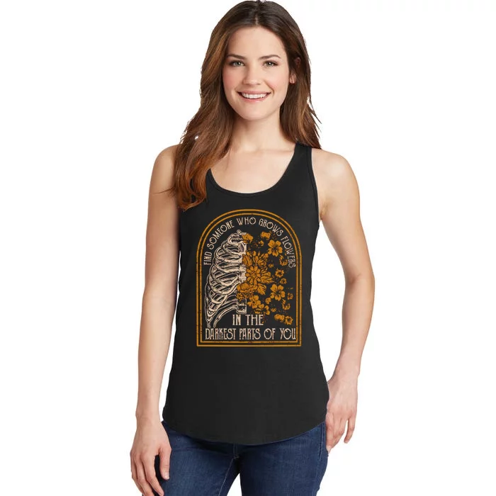 Find Someone Who Grows Flowers In The Darkest Parts Of You Cowboys Zach Ladies Essential Tank