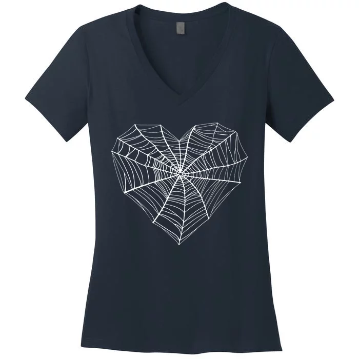 Funny Spider Web Design For Women Insect Web Lovers Women's V-Neck T-Shirt