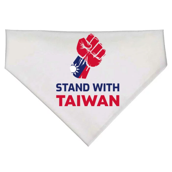 Fist Stand With Taiwan Gift USA-Made Doggie Bandana