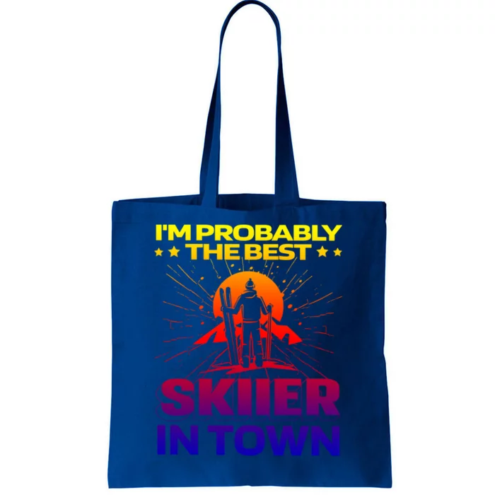 Funny Skiing Winter Sports Great Gift Ski Skier Gift Tote Bag