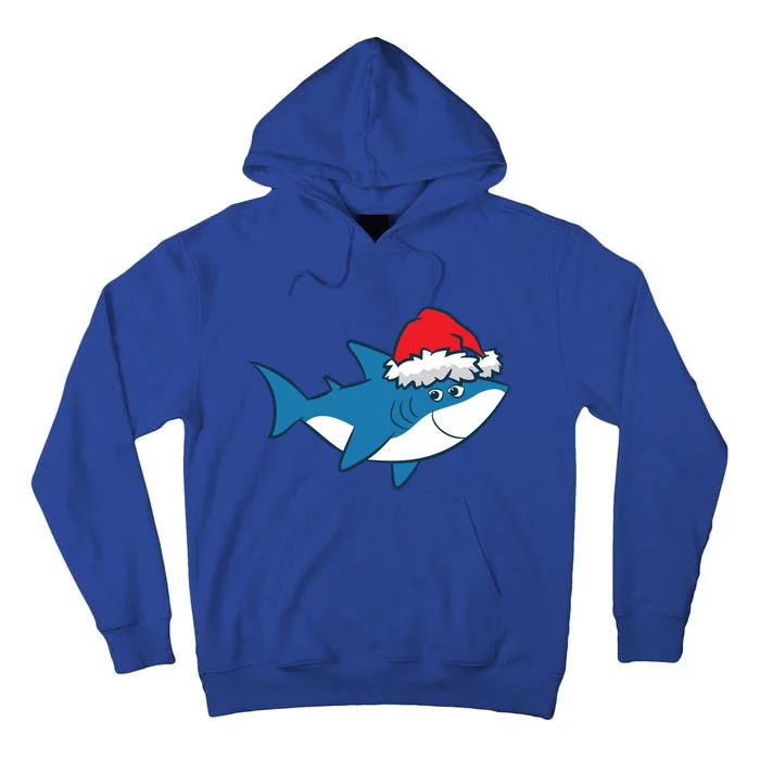 Funny Shark With Santa Hat Cute Shark Love Sharks Christmas Gift Tall Hoodie