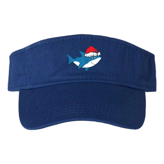 Funny Shark With Santa Hat Cute Shark Love Sharks Christmas Gift Valucap Bio-Washed Visor