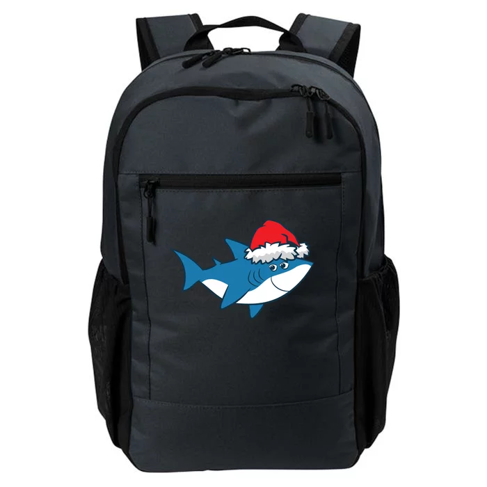 Funny Shark With Santa Hat Cute Shark Love Sharks Christmas Gift Daily Commute Backpack