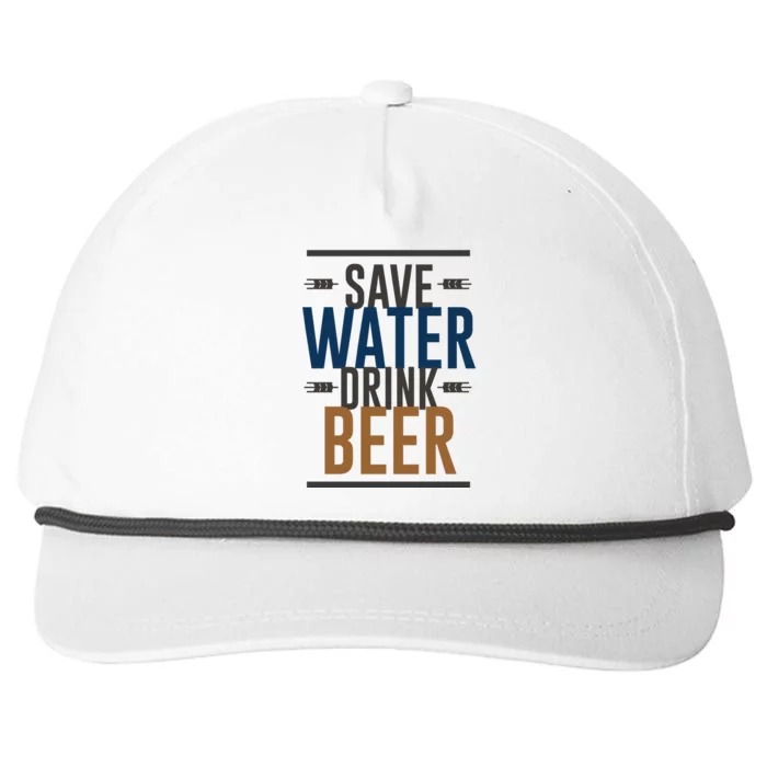 Funny Save Water Beer Beer Lover Gift Snapback Five-Panel Rope Hat