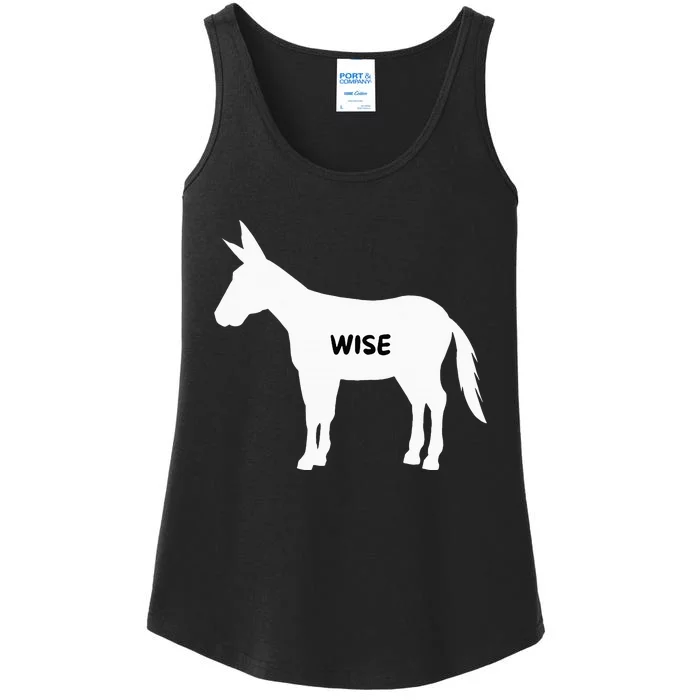 Funny Sarcastic Wise Donkey Lovers Ladies Essential Tank