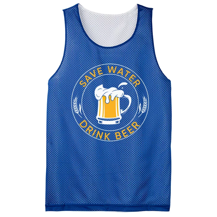 Funny Save Water Beer Lager Lover Beer Funny Gift Mesh Reversible Basketball Jersey Tank