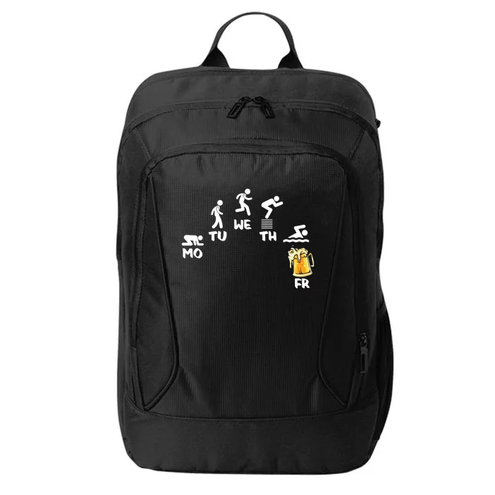 Funny Swimming Water Sport Gift Swimmer Gift City Backpack