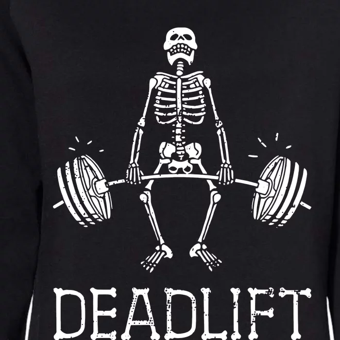 Funny Skeleton Weight Lifting Workout Womens California Wash Sweatshirt