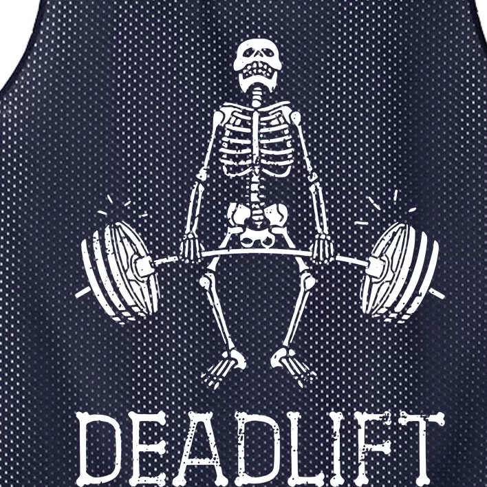 Funny Skeleton Weight Lifting Workout Mesh Reversible Basketball Jersey Tank