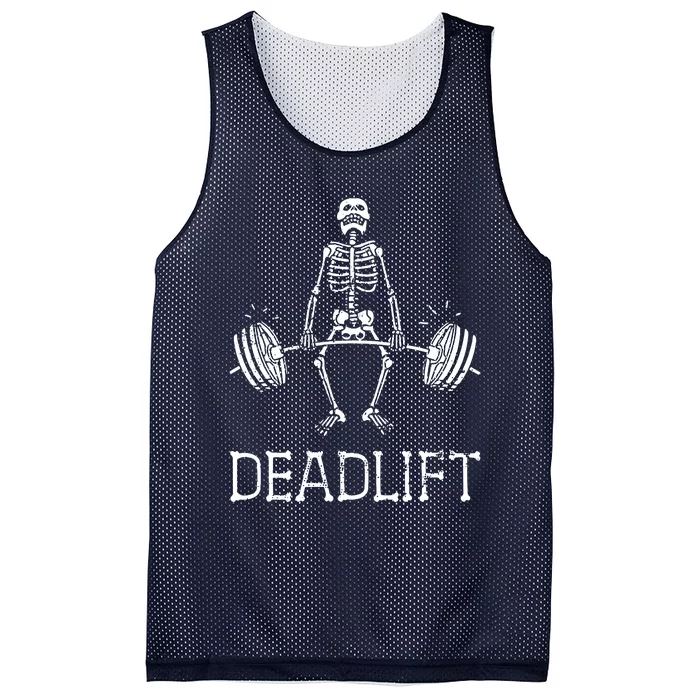 Funny Skeleton Weight Lifting Workout Mesh Reversible Basketball Jersey Tank