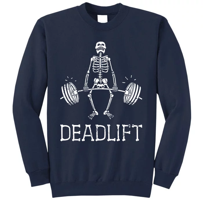 Funny Skeleton Weight Lifting Workout Tall Sweatshirt